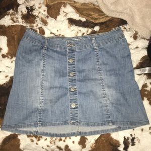 Denim mini skirt